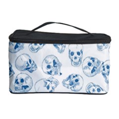 A Lot Of Skulls Blue Cosmetic Storage Case by jumpercat