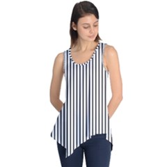 Basic Vertical Stripes Sleeveless Tunic