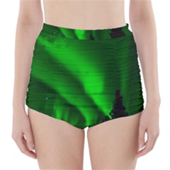 Aurora Borealis Northern Lights High-waisted Bikini Bottoms by BangZart