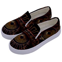 Eye Technology Kids  Canvas Slip Ons by BangZart