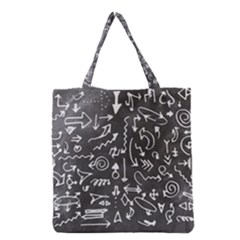 Arrows Board School Blackboard Grocery Tote Bag by BangZart