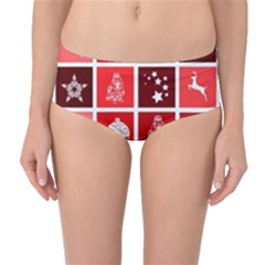 Christmas Map Innovative Modern Mid-waist Bikini Bottoms by BangZart