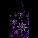 Christmas Star Ice Crystal Purple Background Zipper Classic Tote Bag View2