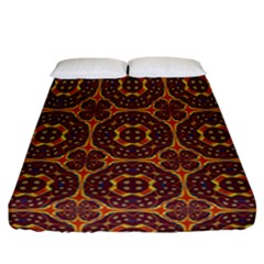 Geometric Pattern Fitted Sheet (california King Size) by linceazul