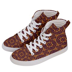 Geometric Pattern Women s Hi-top Skate Sneakers by linceazul