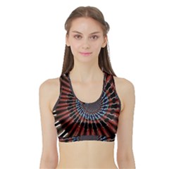The Fourth Dimension Fractal Noise Sports Bra With Border by BangZart