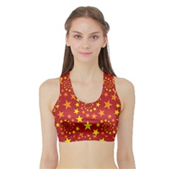 Star Stars Pattern Design Sports Bra With Border by BangZart