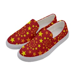 Star Stars Pattern Design Women s Canvas Slip Ons by BangZart