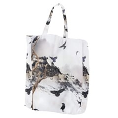 Birds Crows Black Ravens Wing Giant Grocery Zipper Tote by BangZart