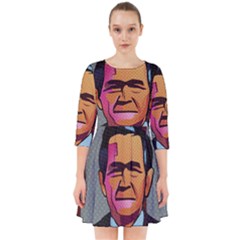 George W Bush Pop Art President Usa Smock Dress by BangZart