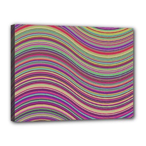 Wave Abstract Happy Background Canvas 16  X 12  by BangZart