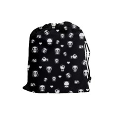 Panda Pattern Drawstring Pouches (large)  by Valentinaart