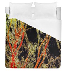 Artistic Effect Fractal Forest Background Duvet Cover (queen Size) by Amaryn4rt
