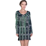 Printed Circuit Board Circuits Long Sleeve Nightdress