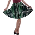 Printed Circuit Board Circuits A-line Skater Skirt