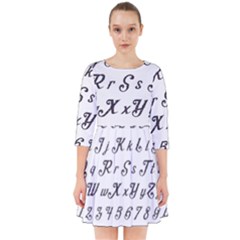 Font Lettering Alphabet Writing Smock Dress by Celenk