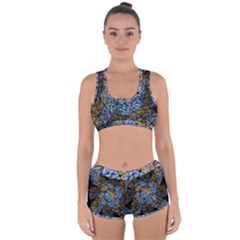 Multi Color Tile Twirl Octagon Racerback Boyleg Bikini Set by Celenk