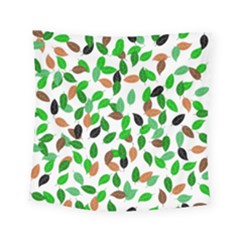Leaves True Leaves Autumn Green Square Tapestry (small) by Celenk