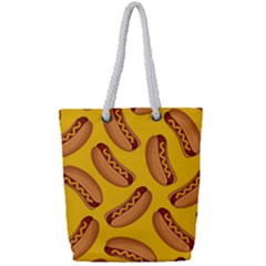 Hot Dog Seamless Pattern Full Print Rope Handle Tote (small)