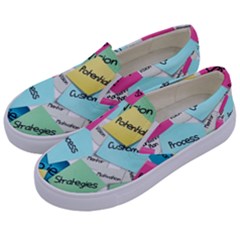 Stickies Post It List Business Kids  Canvas Slip Ons by Celenk