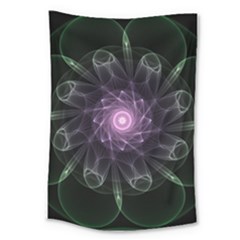 Mandala Fractal Light Light Fractal Large Tapestry by Celenk