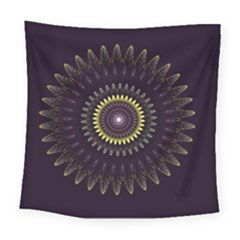 Fractal Purple Mandala Violet Square Tapestry (large) by Celenk