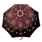 Mandala Red Bright Kaleidoscope Folding Umbrellas