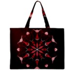 Mandala Red Bright Kaleidoscope Zipper Mini Tote Bag