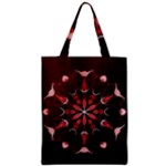 Mandala Red Bright Kaleidoscope Zipper Classic Tote Bag