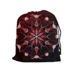 Mandala Red Bright Kaleidoscope Drawstring Pouches (Extra Large)