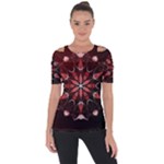 Mandala Red Bright Kaleidoscope Short Sleeve Top