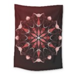 Mandala Red Bright Kaleidoscope Medium Tapestry