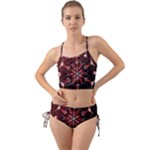 Mandala Red Bright Kaleidoscope Mini Tank Bikini Set