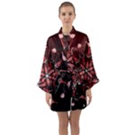 Mandala Red Bright Kaleidoscope Long Sleeve Kimono Robe