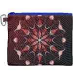 Mandala Red Bright Kaleidoscope Canvas Cosmetic Bag (XXXL)