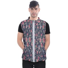 Pattern Flowers Pattern Flowers Men s Puffer Vest by Celenk