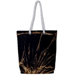 Background Abstract Structure Full Print Rope Handle Tote (small)