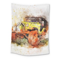 Car Old Car Fart Abstract Medium Tapestry by Celenk