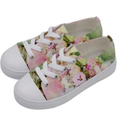 Flowers Bouquet Art Abstract Kids  Low Top Canvas Sneakers by Celenk
