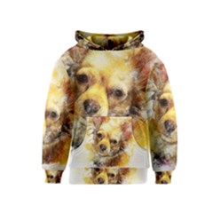 Dog Animal Art Abstract Watercolor Kids  Pullover Hoodie by Celenk