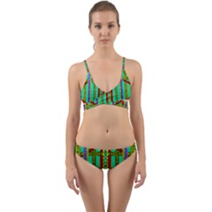 Gift Wrappers For Body And Soul In  A Rainbow Mind Wrap Around Bikini Set by pepitasart