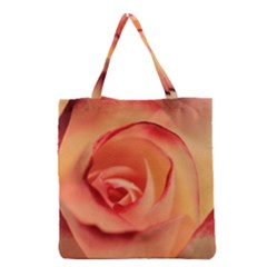 Rose Orange Rose Blossom Bloom Grocery Tote Bag by Celenk