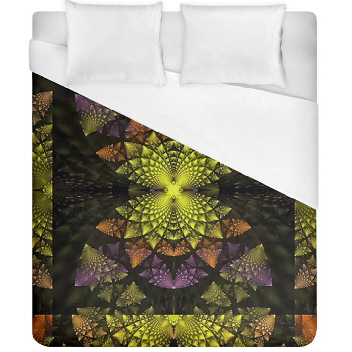 Fractal Multi Color Geometry Duvet Cover (California King Size)