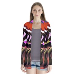 Abstract Background Design Art Drape Collar Cardigan by Celenk