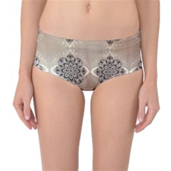 Flower Pattern Pattern Art Mid-waist Bikini Bottoms by Celenk