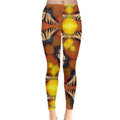 Dancing Butterfly Kaleidoscope Leggings  by Celenk