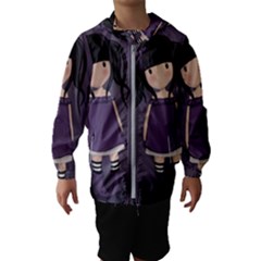 Dolly Girl In Purple Hooded Wind Breaker (kids) by Valentinaart