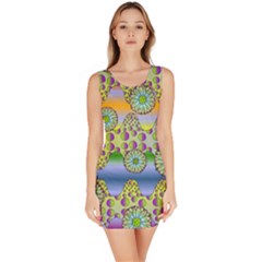 Amoeba Flowers Bodycon Dress by CosmicEsoteric