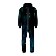 Green Space All Universe Cosmos Galaxy Hooded Jumpsuit (kids) by Celenk