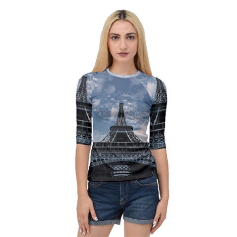 Eiffel Tower France Landmark Quarter Sleeve Raglan Tee by Celenk